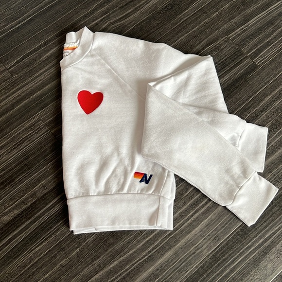 Aviator Nation Heart Logo Crop Sweatsh - Picture 2 of 8